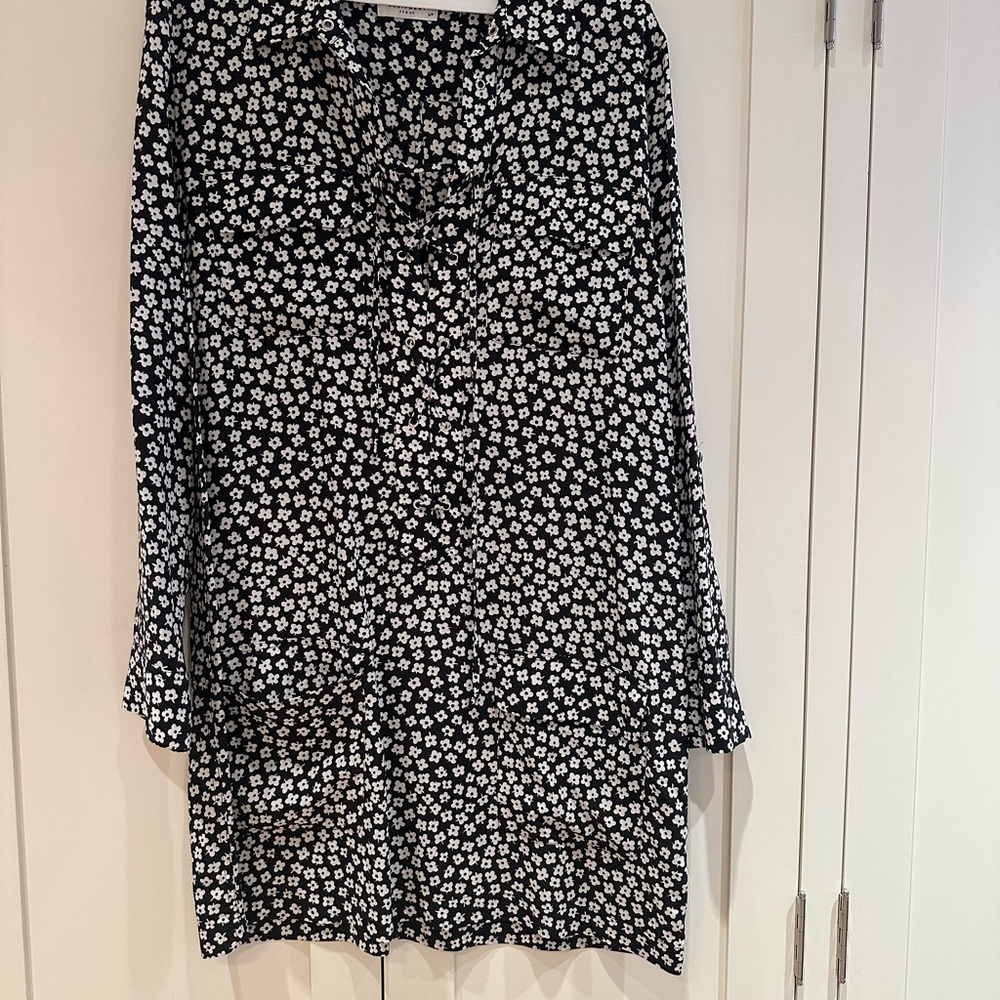 Black and White Floral Dress